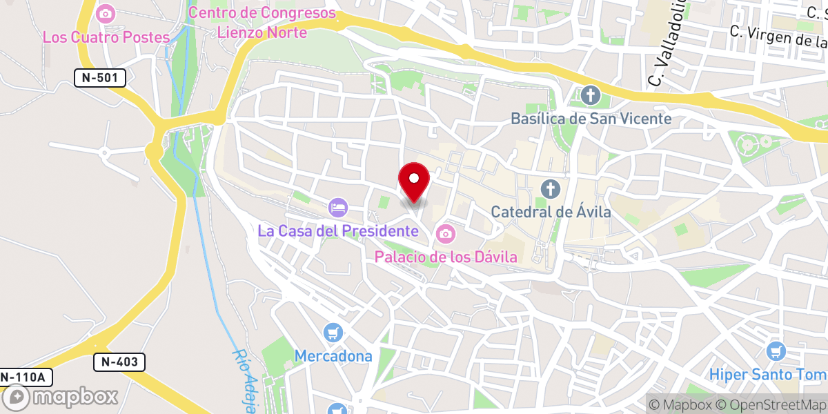 Map showing location of Torreón de los Guzmanes