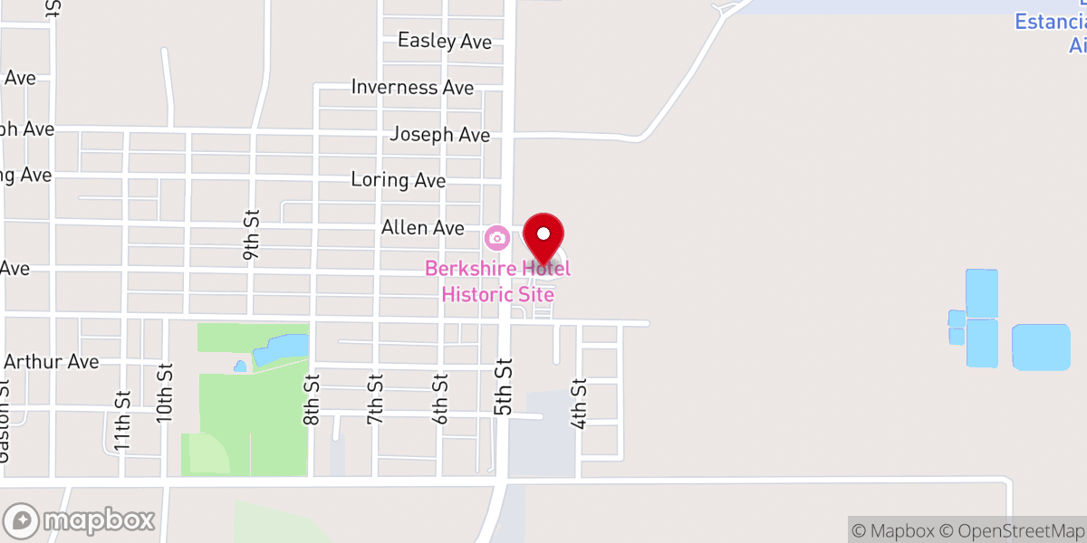 Map showing location of Bible Baptist Church