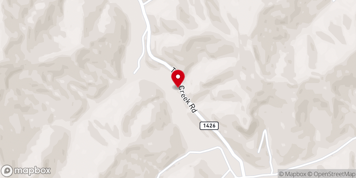 Map showing location of Lower Toler Church of Christ