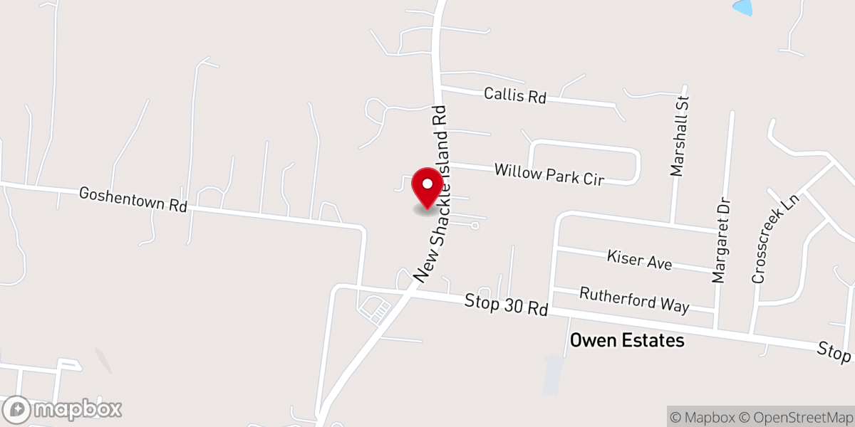 Map showing location of Rivergate First Baptist Church
