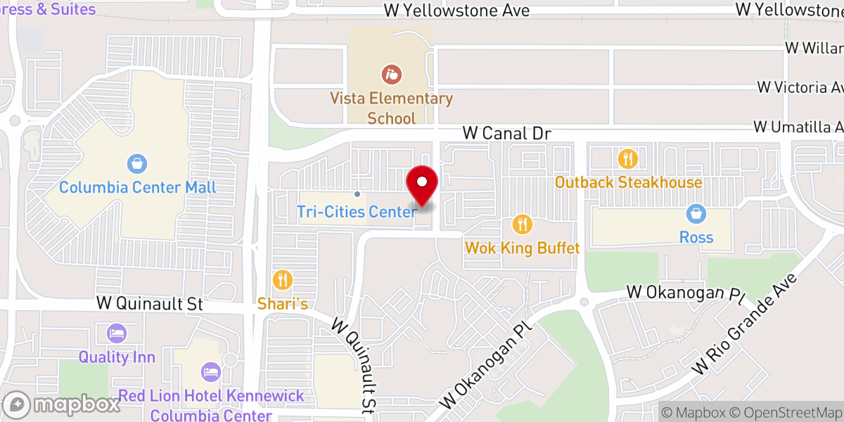 Map showing location of The Door Church Tri Cities