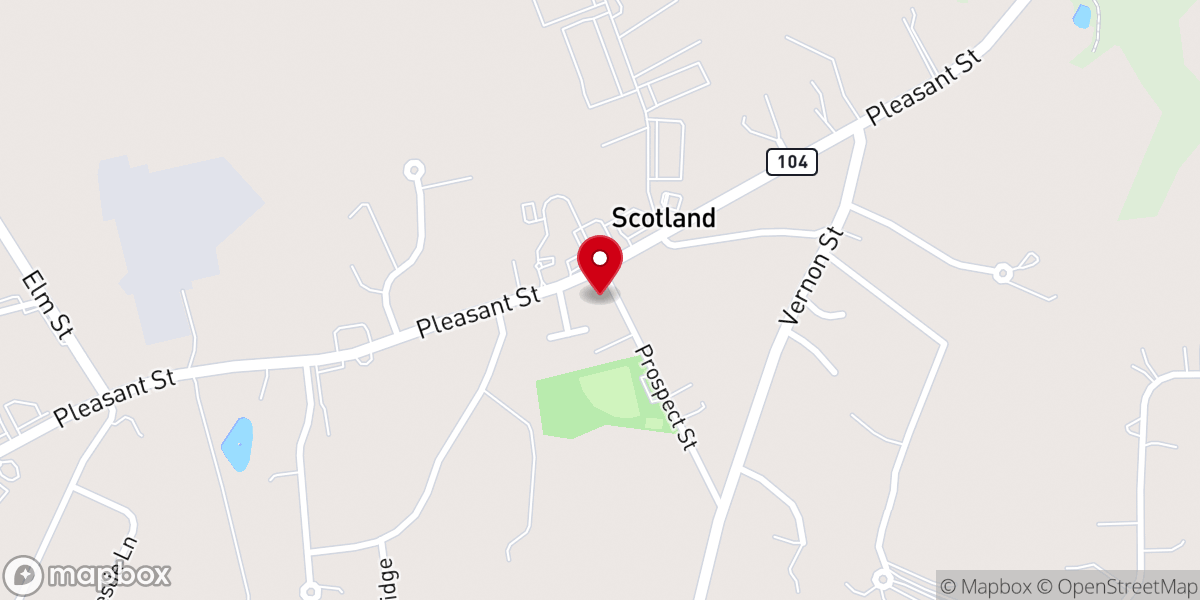 Map showing location of Scotland Trinitarian Congregational Church