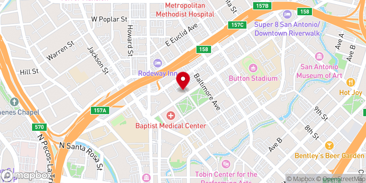 Map showing location of Madison Square Presbyterian Church