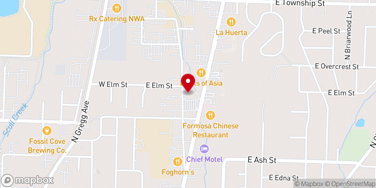 Map showing location of Aurora Church