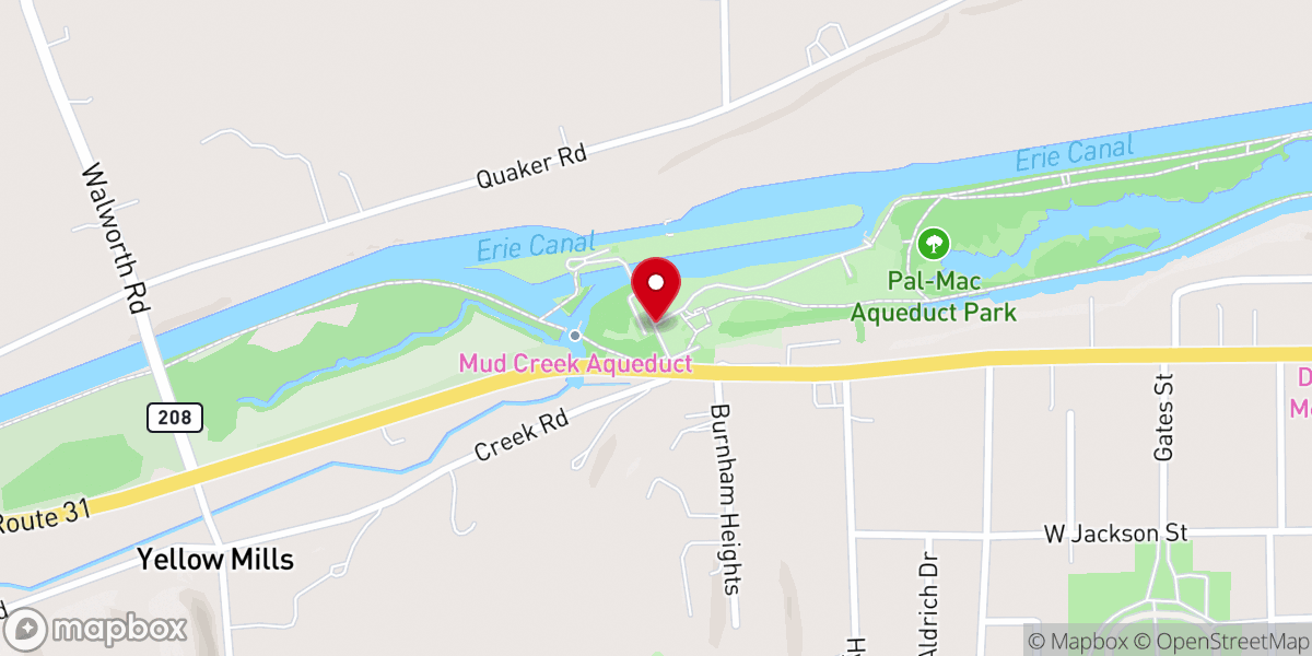 Map showing location of Pal-Mac Aqueduct County Park