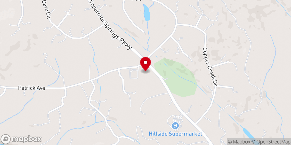 Map showing location of Yosemite Lakes Community Church