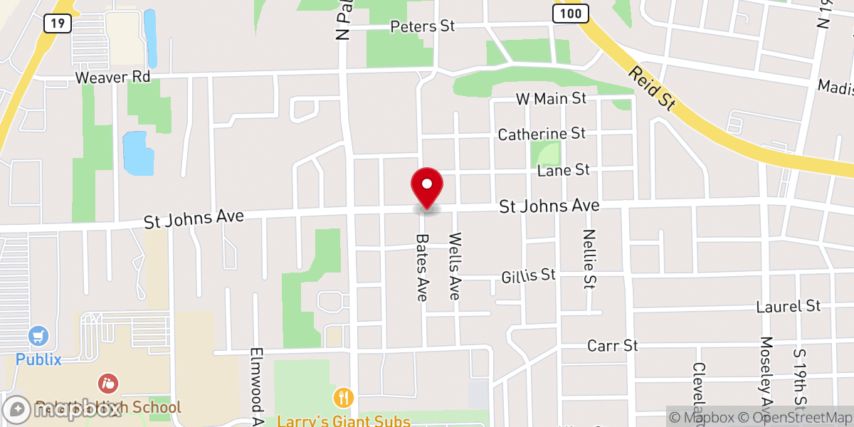 Map showing location of First Congregational Church