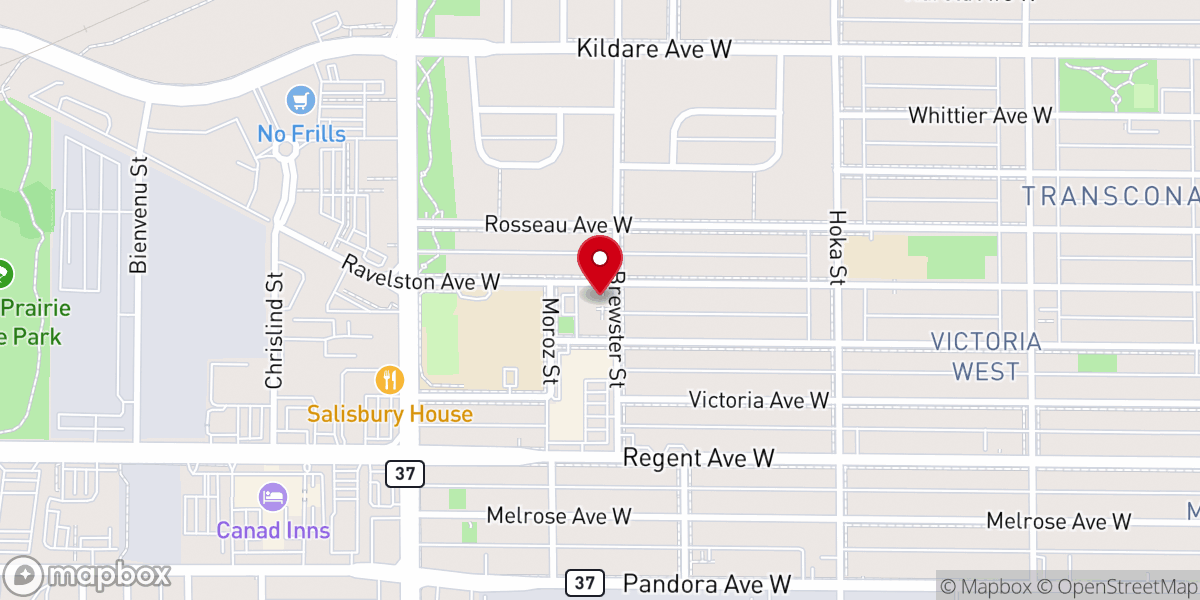 Map showing location of Saint Joseph the Worker Church