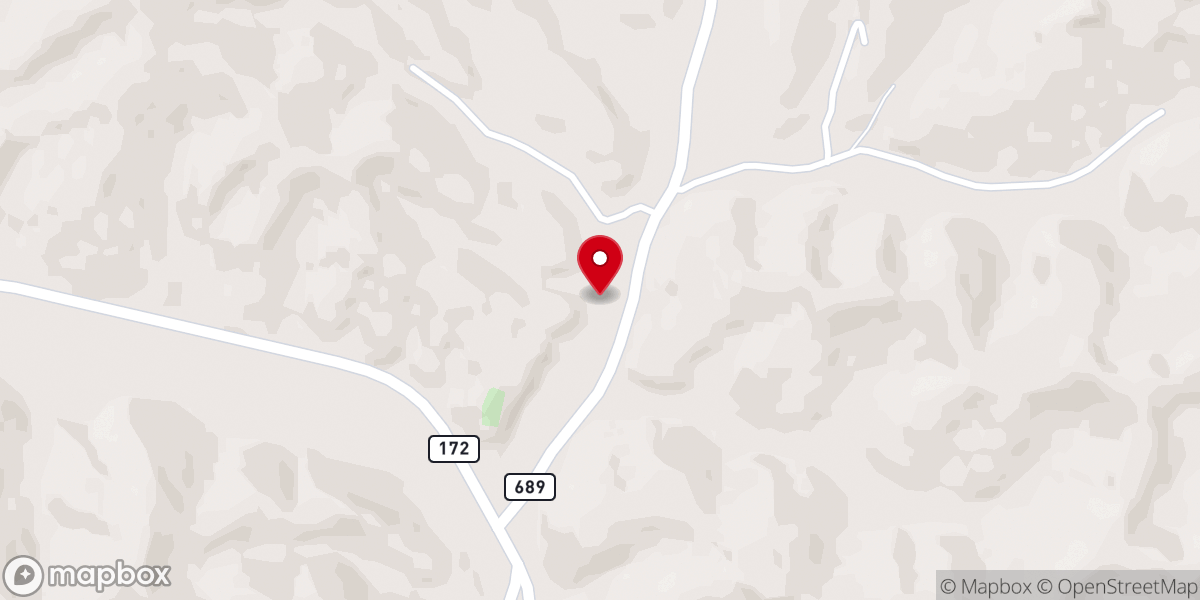 Map showing location of Old Bethel Church
