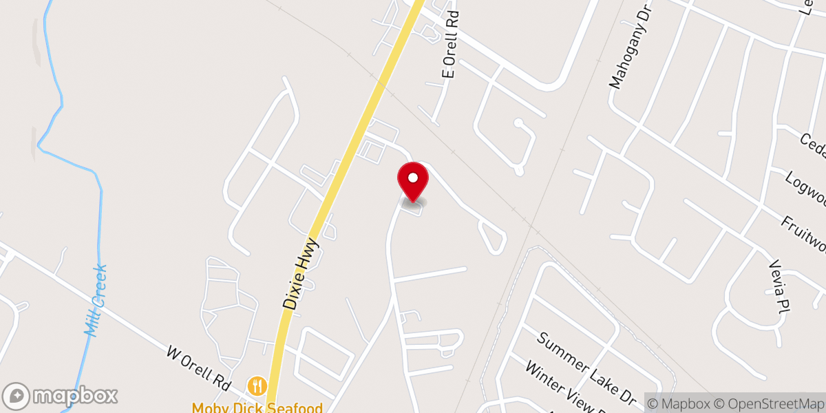 Map showing location of Meadowlawn Baptist Church