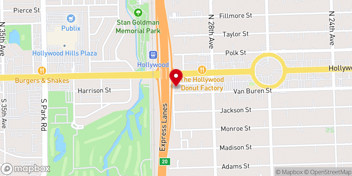 Map showing location of St John's Lutheran Church