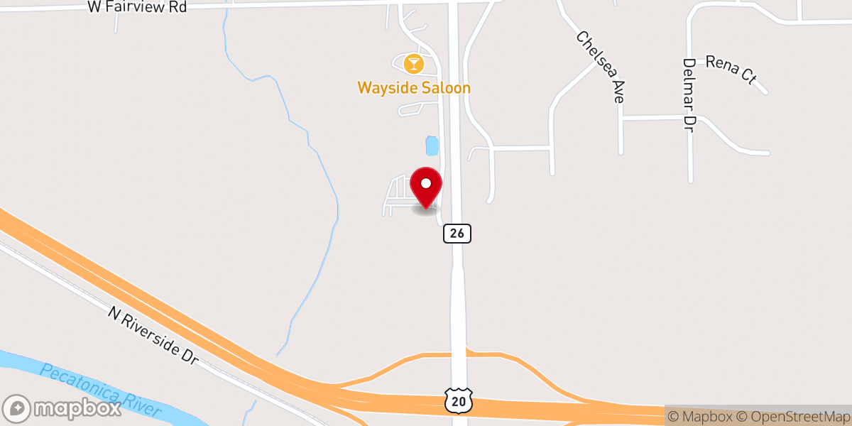 Map showing location of Crossroads Community Church Freeport Campus