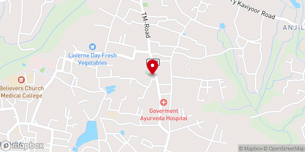 Map showing location of Sehion Marthoma Church Auditorium