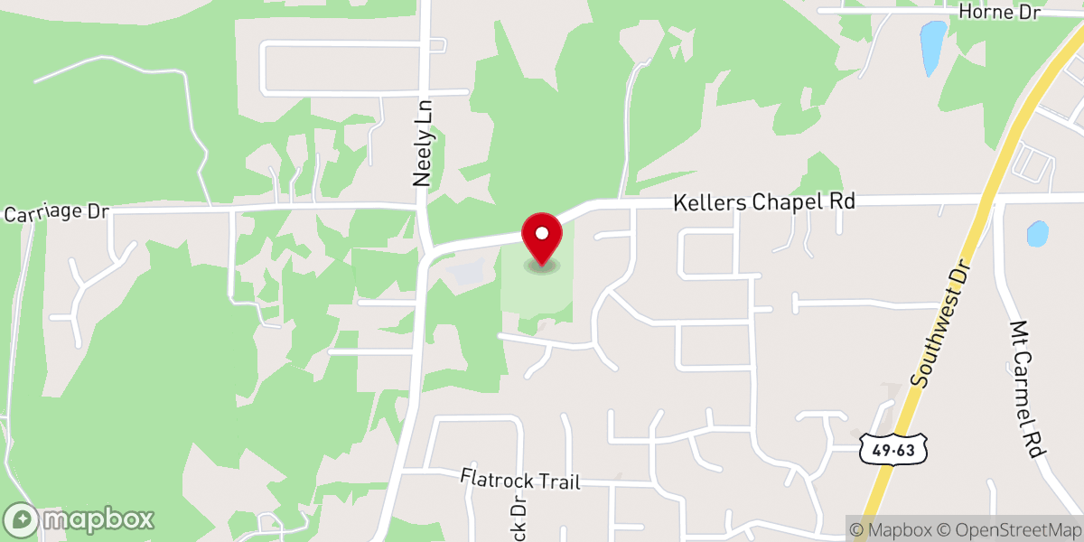 Map showing location of Poplar Ridge Chapel