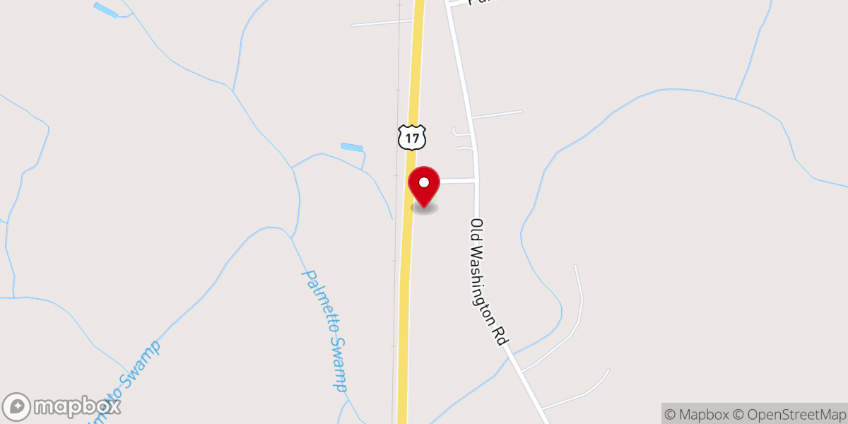 Map showing location of Palmetto Chapel Free Will Baptist Church