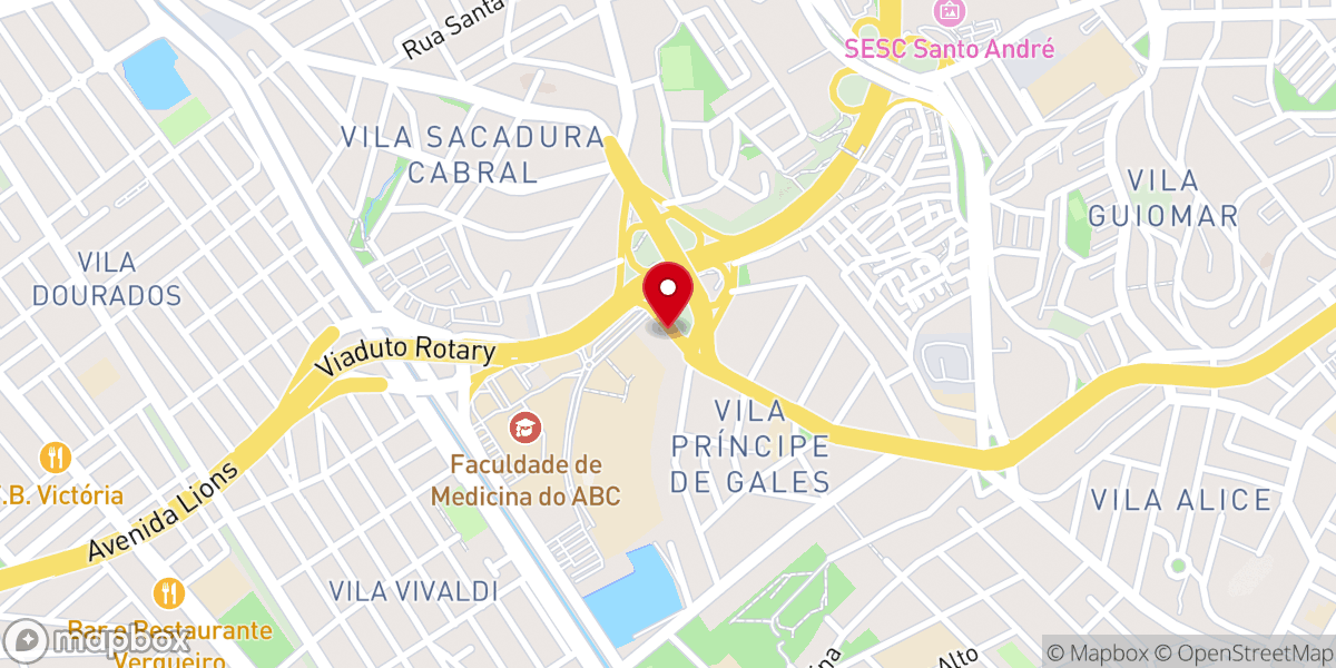 Map showing location of Paróquia Santa Luzia e São Carlos Borromeu