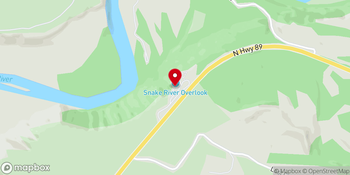Map showing location of Snake River Overlook