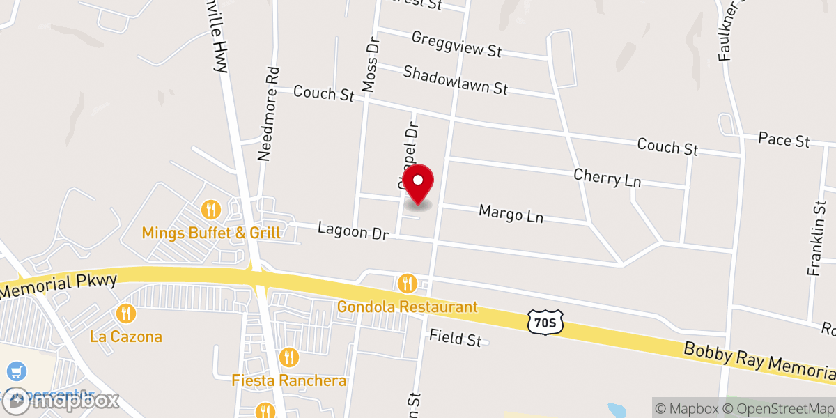 Map showing location of Christ Chapel