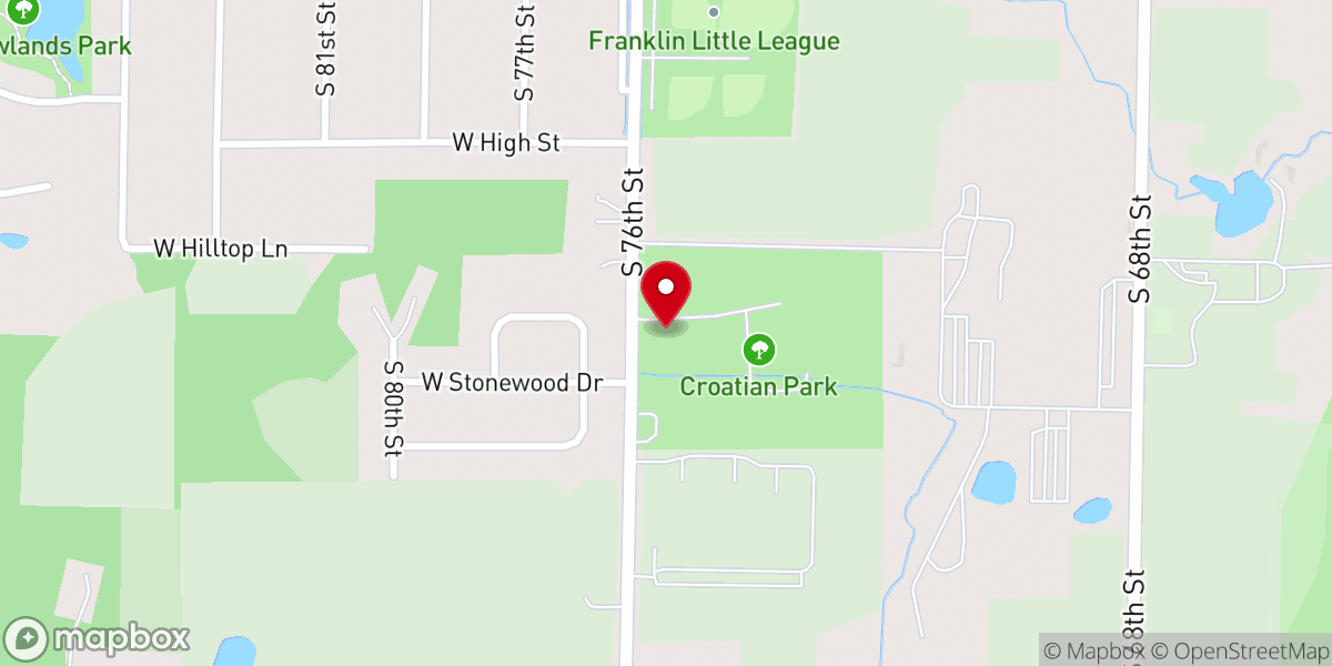 Map showing location of Croatian Park