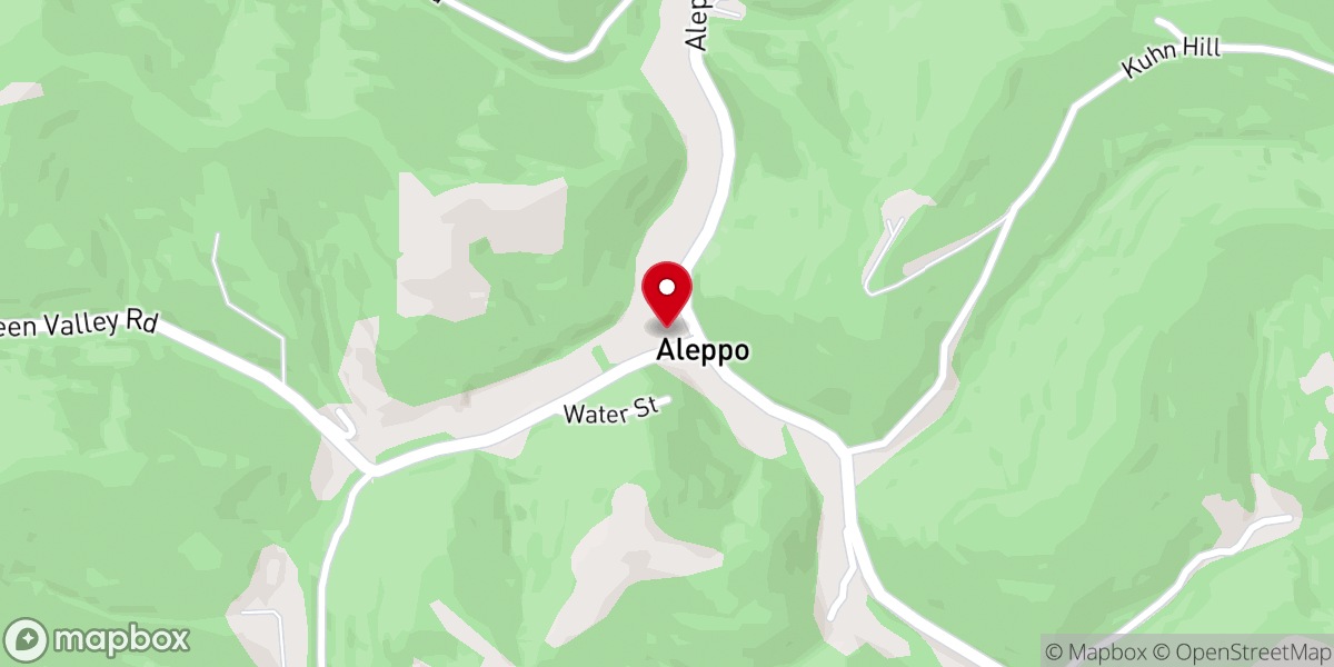 Map showing location of Aleppo Brethren Church