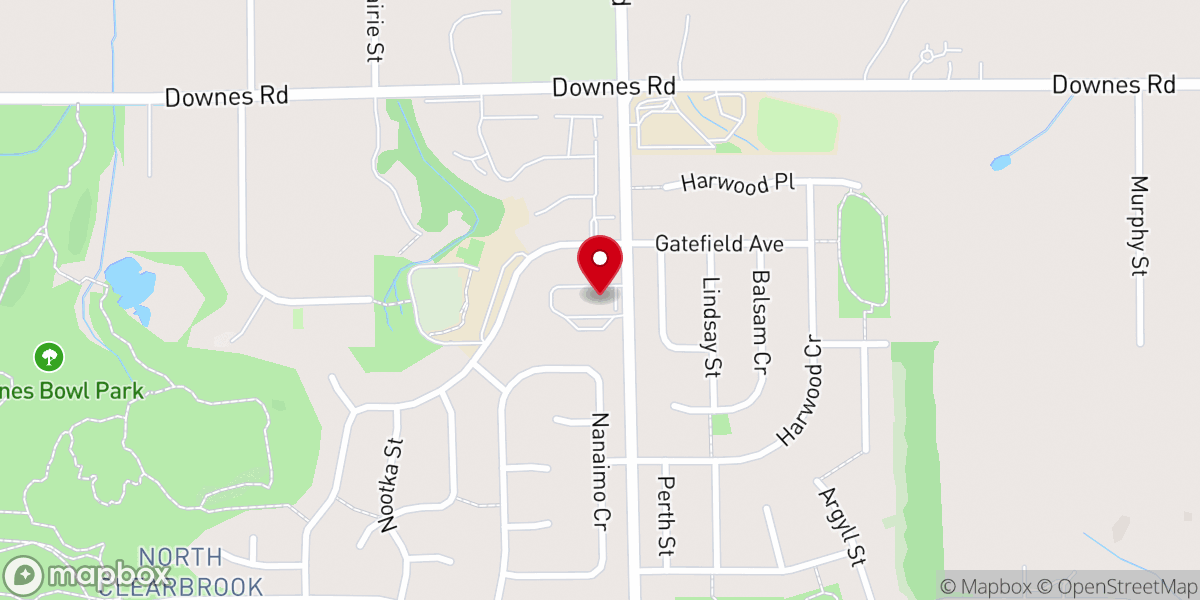 Map showing location of Trinity Lutheran Church