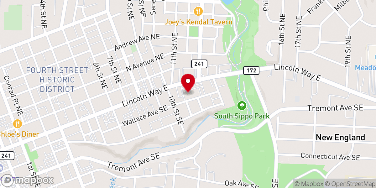Map showing location of Living Water Church