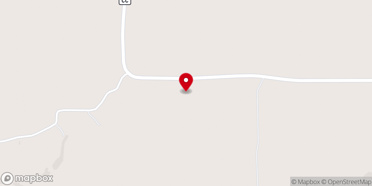 Map showing location of Piney Church