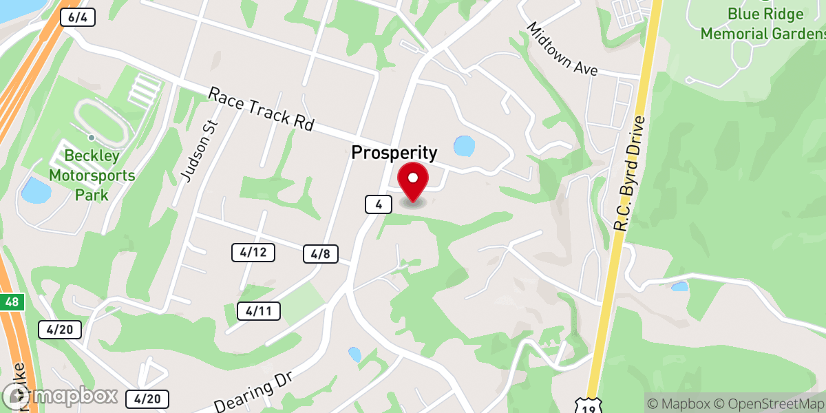 Map showing location of Faith Baptist Church