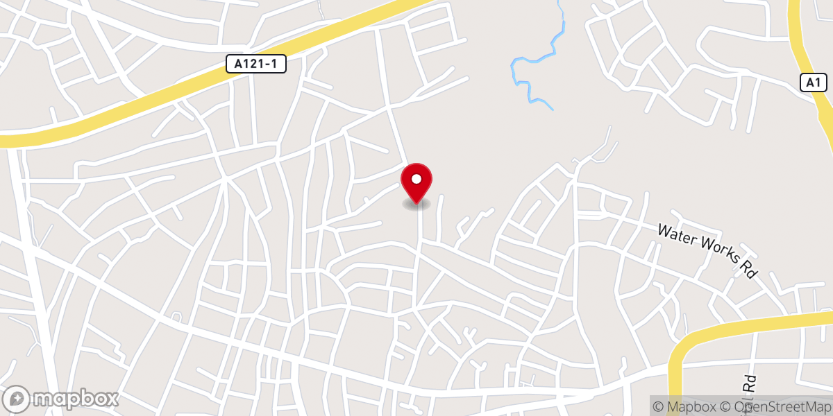 Map showing location of Gospel Apostolic Church Makun Branch