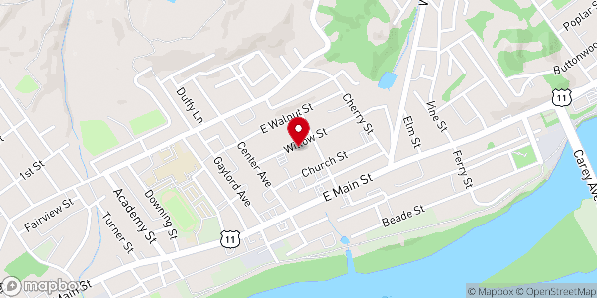 Map showing location of St Mary's Church Hall