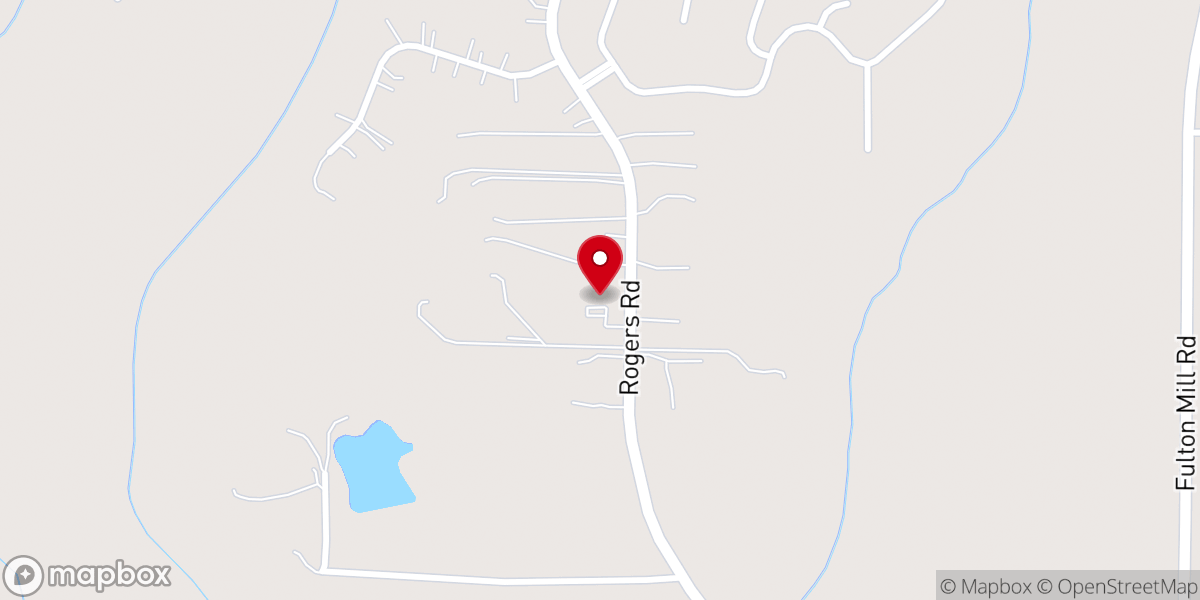 Map showing location of Rose of Sharon Church