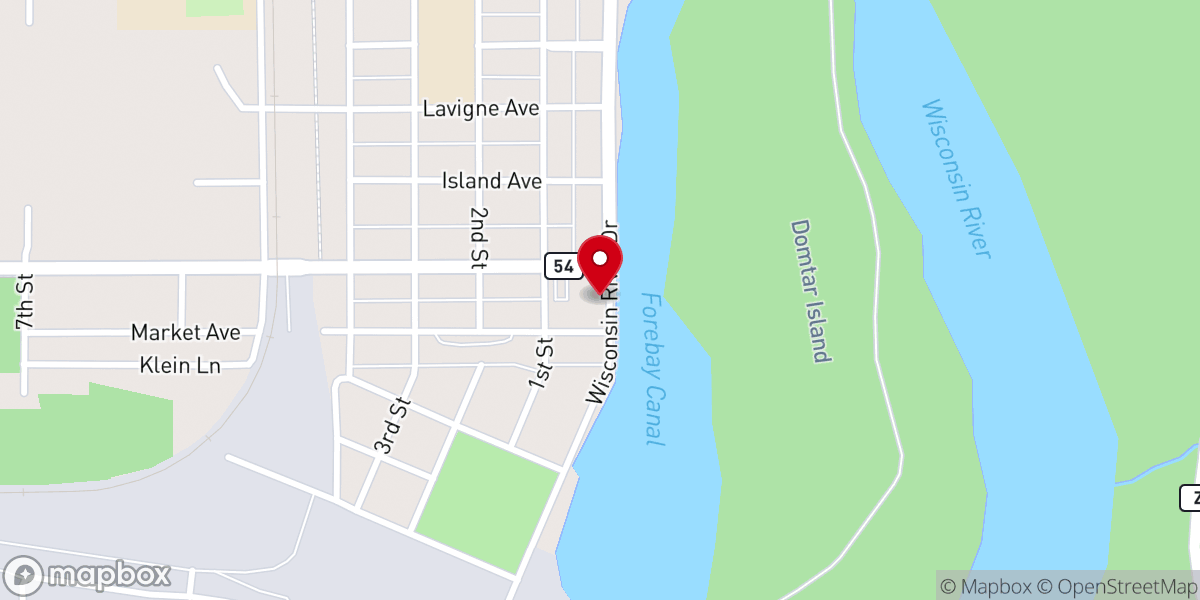 Map showing location of United Methodist Church