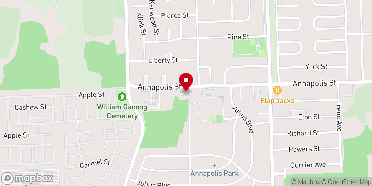 Map showing location of St James United Methodist
