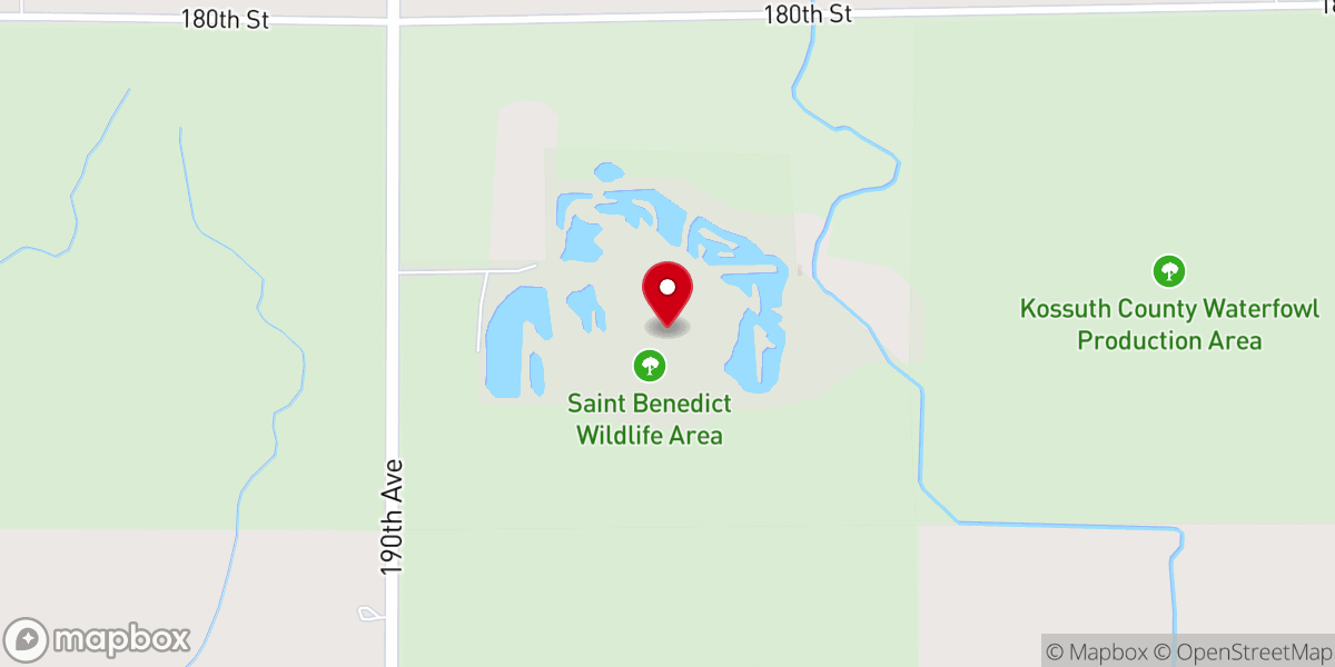 Map showing location of Saint Benedicts Church
