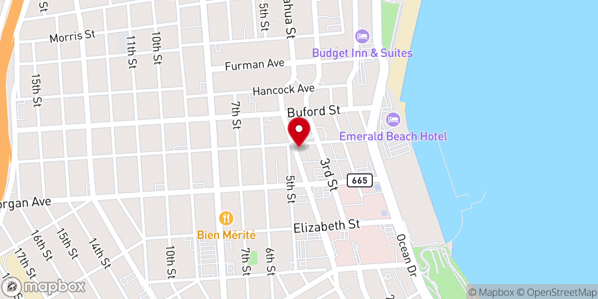Map showing location of Chapel of Spiritual Light Church