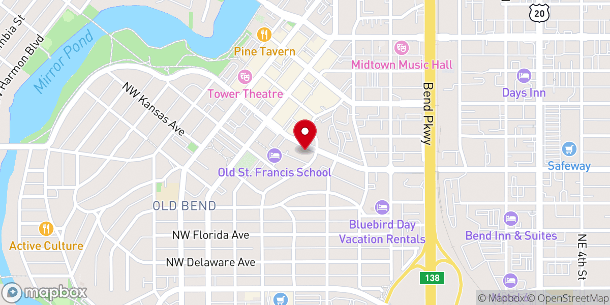 Map showing location of Brown Foundation