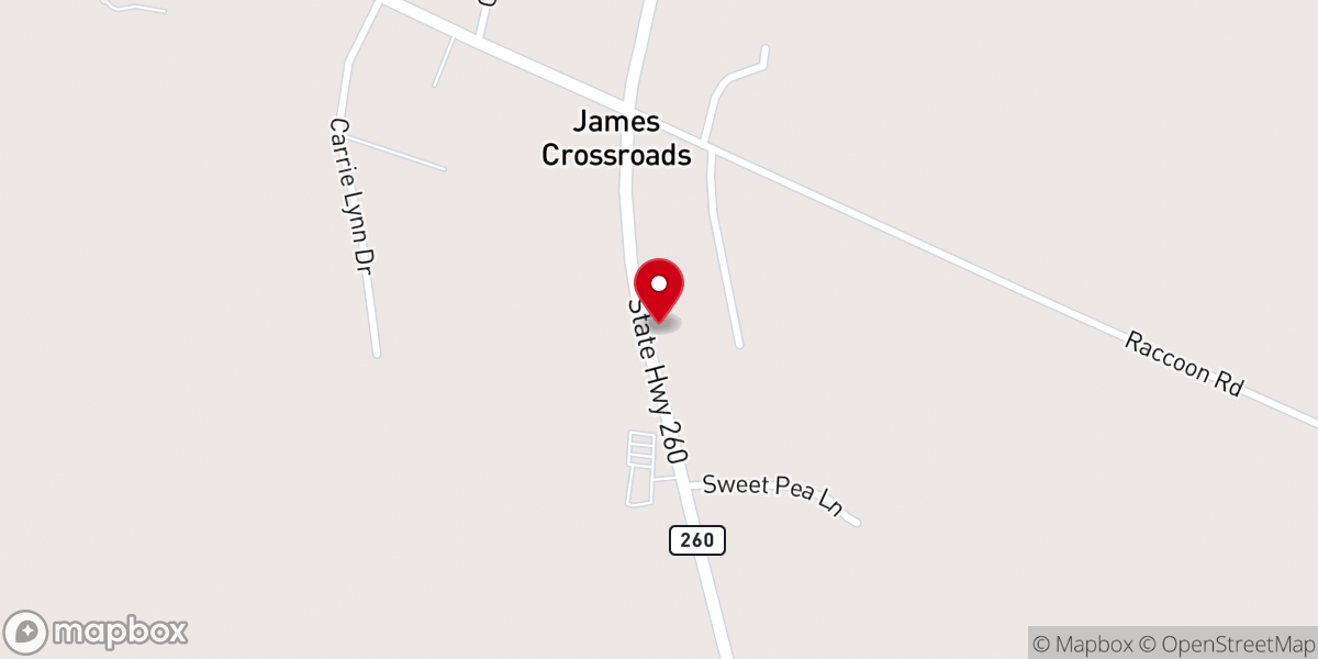 Map showing location of Mount Chapel Church