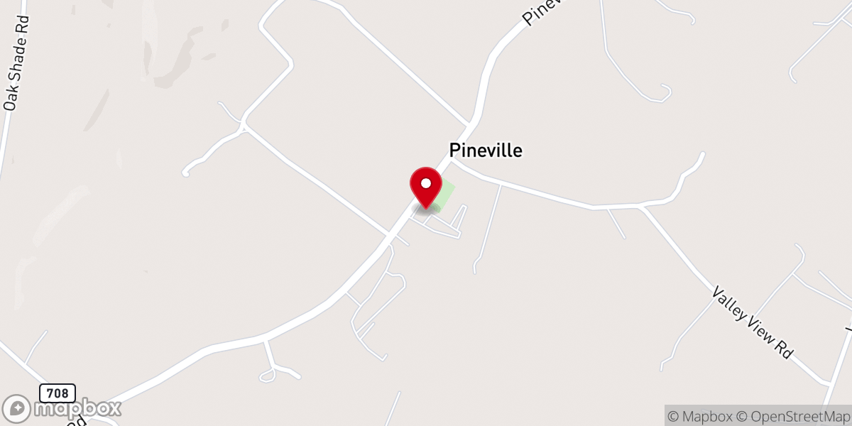 Map showing location of Mt Olive Brethren Church
