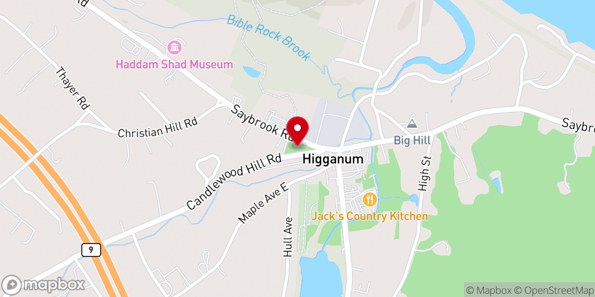 Map showing location of Higganum Farmers Market