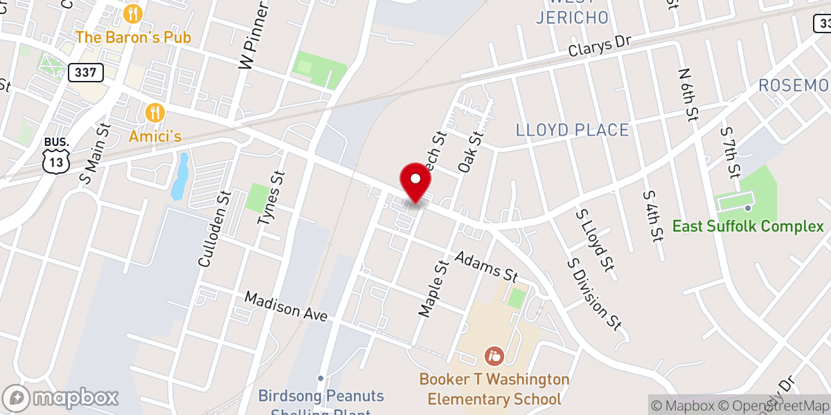Map showing location of Balm Church East Campus