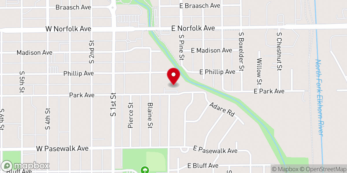 Map showing location of Community Bible Church
