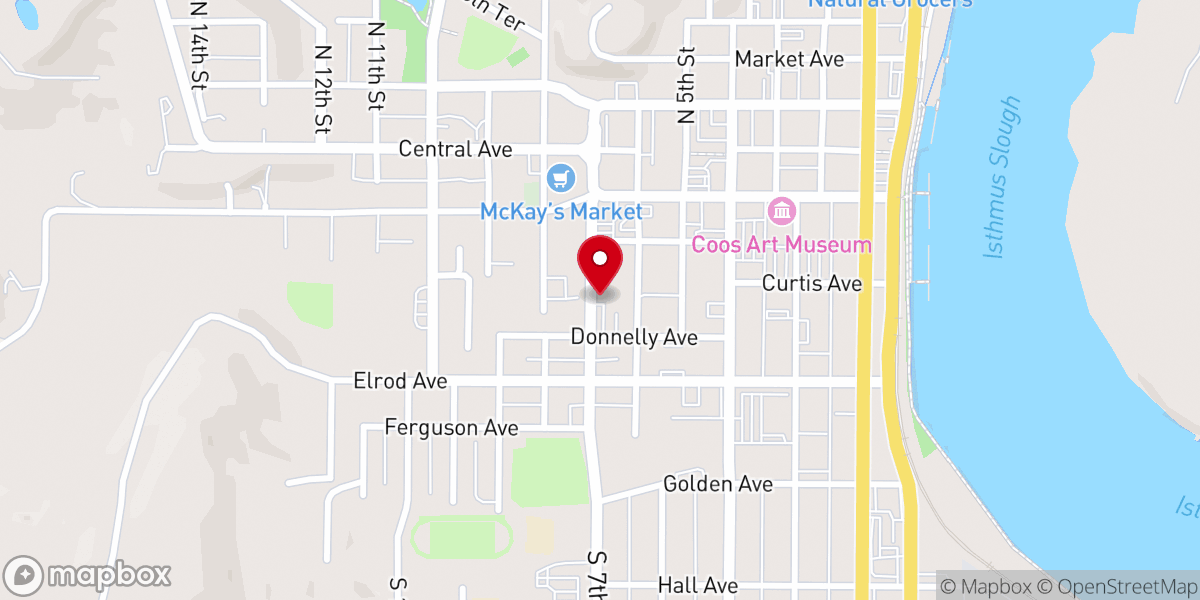 Map showing location of Saint Monica Catholic Church