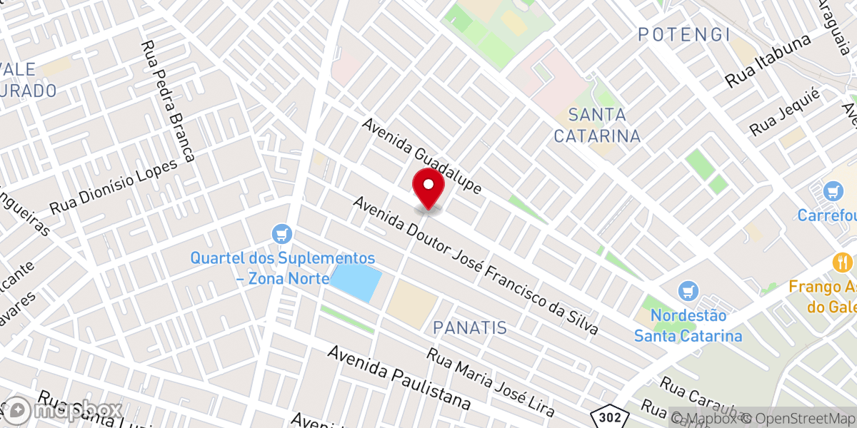 Map showing location of Igreja do Povo