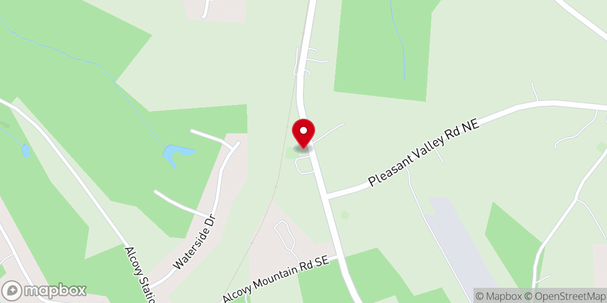 Map showing location of Pleasant Valley Global Methodist