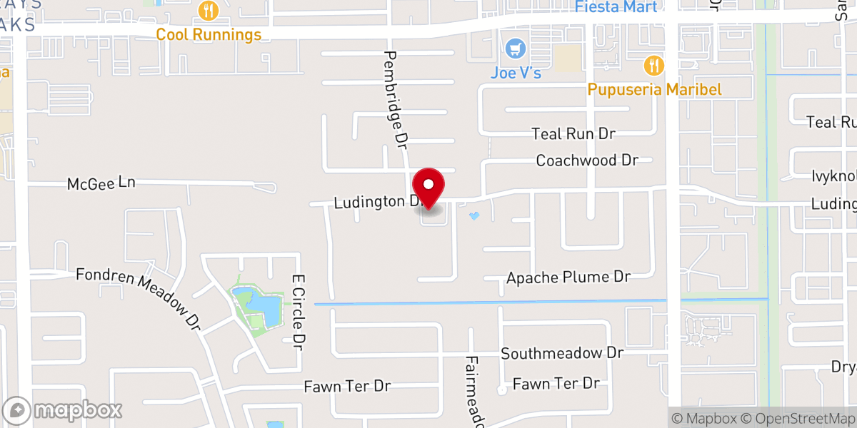 Map showing location of Young Israel of Houston