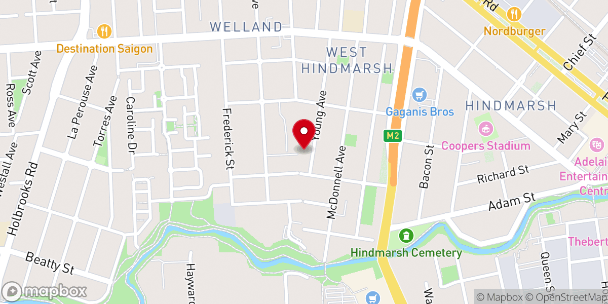 Map showing location of Slovenian Mission Adelaide