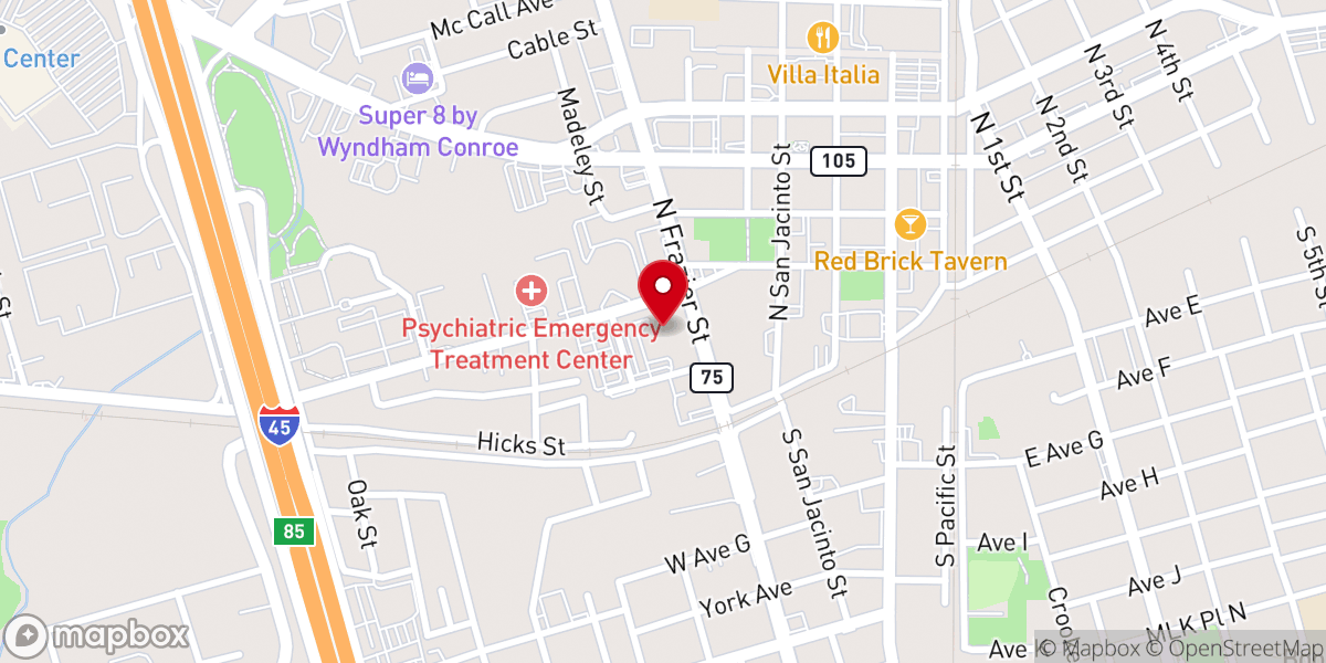 Map showing location of Sacred Heart Catholic Church