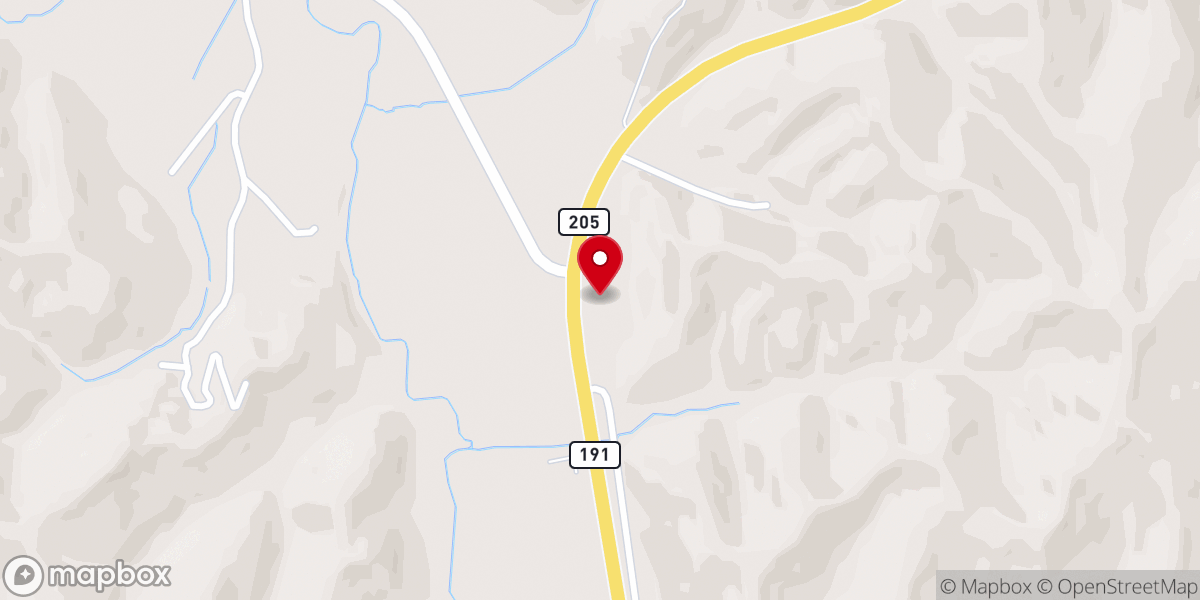 Map showing location of Amyx Church