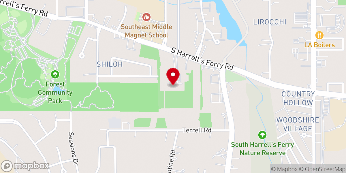 Map showing location of Trinity Lutheran Church
