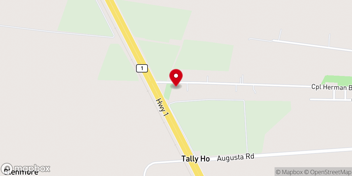 Map showing location of Saint Paul Baptist Church
